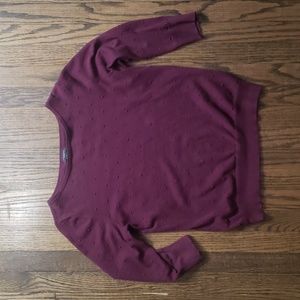 Ann Taylor Factory 3/4 Sleeve Burgundy Women’s Sweater